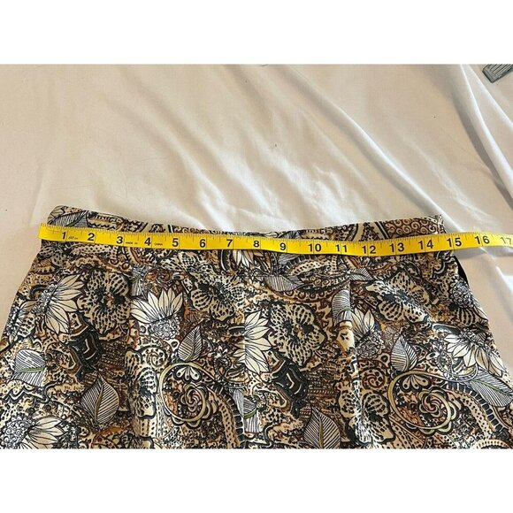 Zara High Waist Floral Casual Trousers With Velvet Stripe Size Small - Picture 10 of 13